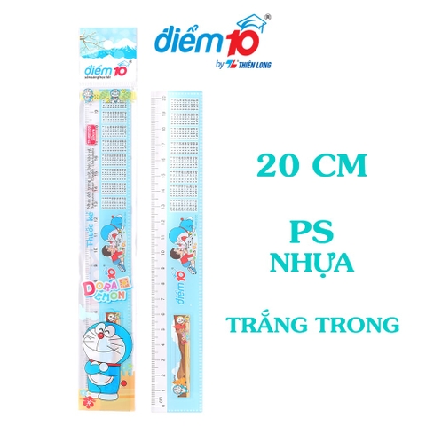 Thước thẳng Thiên Long TL SR 022 20cm PVC (Dẻo)
