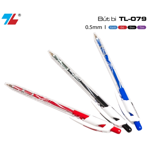 Bút Bi Thiên Long TL 079 Đen - Hộp
