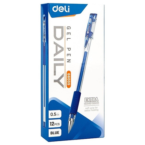 Bút GEL DELI E6600S xanh