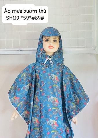 Áo mưa bướm thú size 11