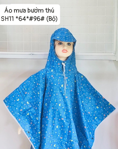 Áo mưa bướm thú size 11