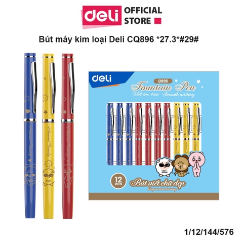 Bút máy Kim loại ngòi mài DELI CQ896 (sd ngòi AD vàng)