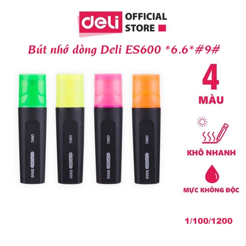Bút Đánh Dấu Dòng DELI ES600-C Xanh Lá