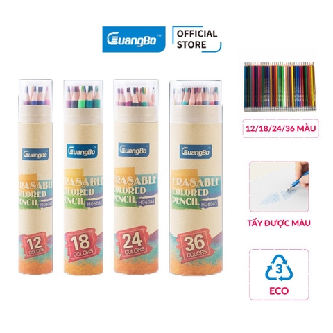 Chì 36 màu kèm tẩy Guangbo H06045
