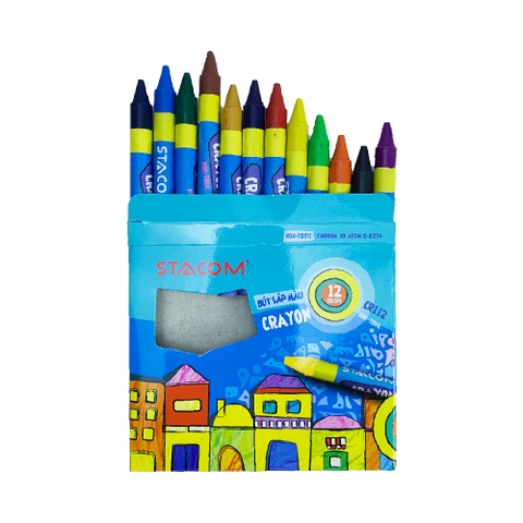 Sáp màu 24 màu Crayon STACOM CR124