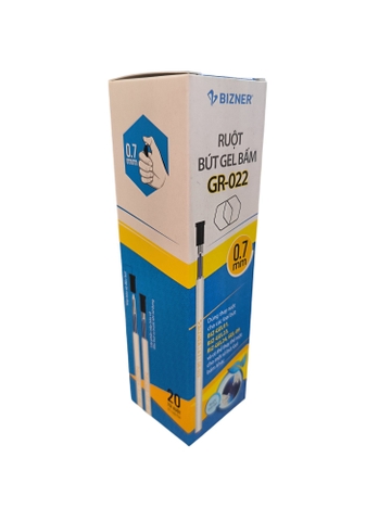 Ruột bút gel bấm Bizner GR-022 - Hộp 20