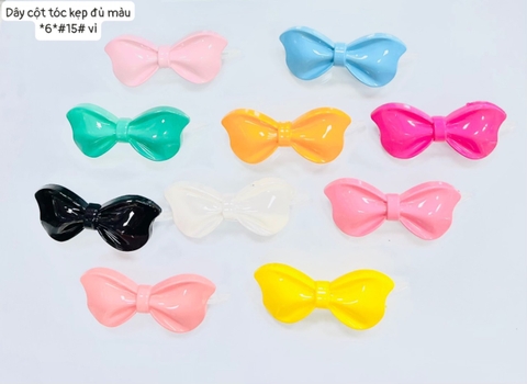 Dây cột tóc + Kẹp đủ mẫu *6* (Vỉ)