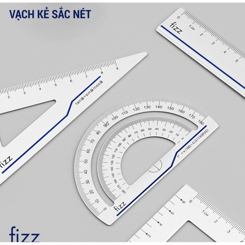 Bộ thước nhôm Fizz (15cm) Guangbo FZ22702