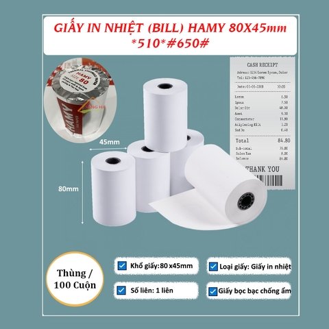 Giấy In Bill Hà My - 80x80