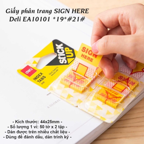 Giấy note Sign Here DELI EA10101