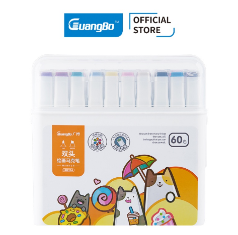 Bút Art Marker 60 màu thân lớn Guangbo H02224