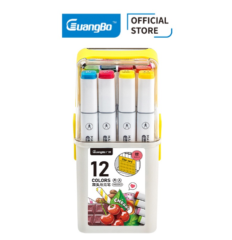 Bút Art Marker Box 60 màu cao cấp kèm cắm bút Guangbo H02256