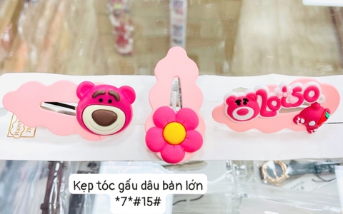 Kẹp tóc gấu dâu bản lớn (Cái)