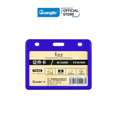 Mặt thẻ ngang Fizz 90x54mm (Xanh Ghi) Guangbo FZ107004-B,W