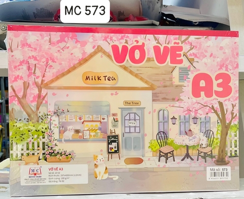 Vở vẽ dán gáy A3 giấy vàng MC 573