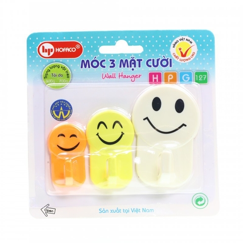 Móc Dán Tường Mặt Cười 10 cái 7797 *19* (Vỉ)