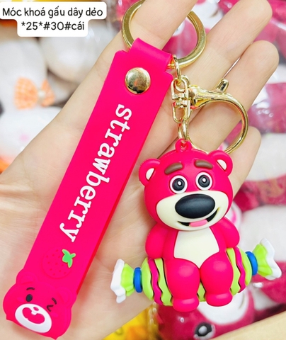 Móc khóa gấu dây dẻo *25*