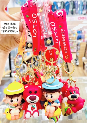 Móc khóa gấu dây dẻo *25*