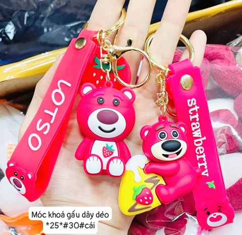 Móc khóa gấu dây dẻo *25*