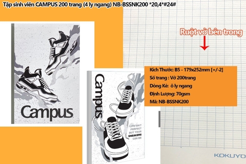 Tập sinh viên CAMPUS 200 trang
