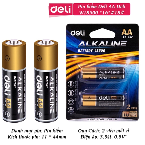 Pin kiềm DELI AAA-2 DELI W18504