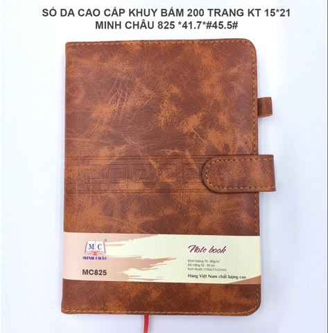 Sổ da cao cấp khuy bấm KT 15x21 MC825