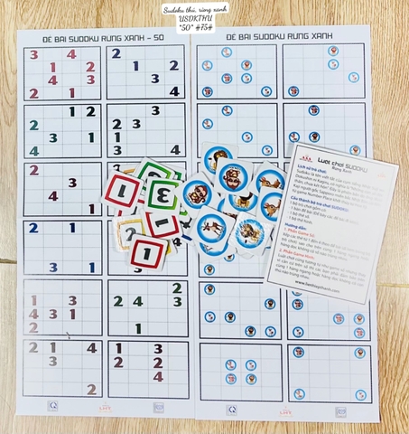 Sudoku Thú . Rừng Xanh USDKTHU *50* (Bộ)