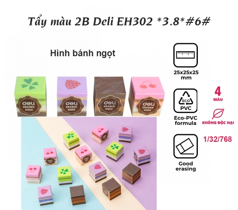 Tẩy Màu - hình bánh DELI EH302