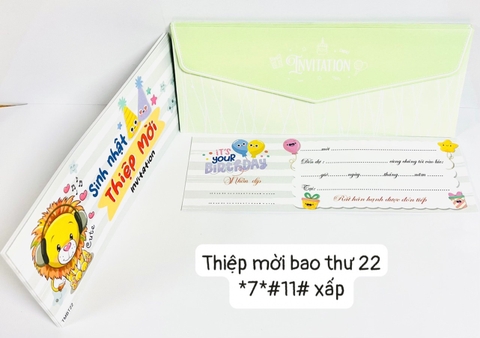 Thiệp Mời Bao Thư 22 *7*