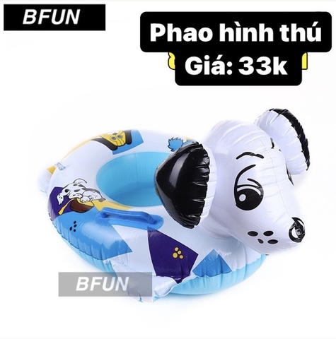Phao Hình Thú (Chó, Vịt, Hưu, Hồng Hạc, Rùa, khủng long, hello kitty) *32*