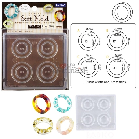 Khuôn nhẫn resin (size to) - Soft Mold Ring (Big size)