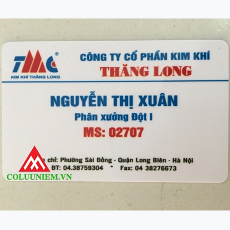 Thẻ tên nhân viên nhựa 03