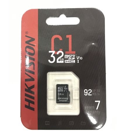 Thẻ nhớ microSD Hikvision 32GB C1 Class 10 upto 92Mb/s