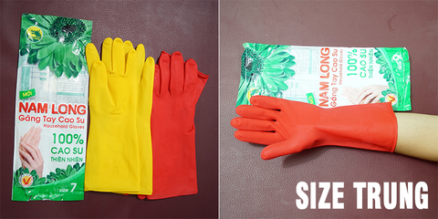 Găng cao su trung