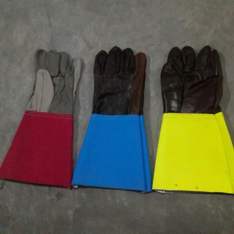 Găng tay da hàn cật dài