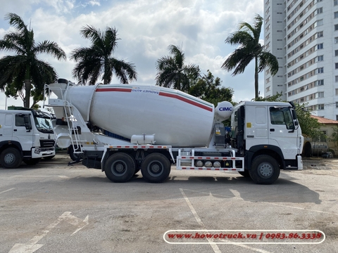 XE TRỘN BÊ TÔNG HOWO 12 KHỐI BỒN CIMC Xe Trộn Bê Tông Howo 12 Khối Bồn Cimc
