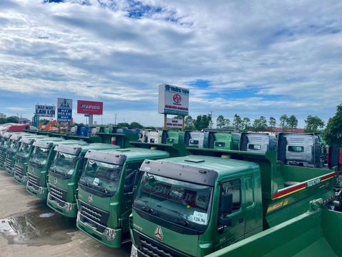 XE BEN HOWO 4 CHÂN THÙNG U V7G NHẬP KHẨU
