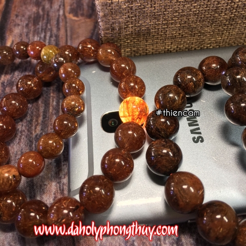 VÒNG TAY THẠCH ANH TÓC NÂU (ĐẶC)