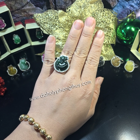 NHẪN HỒ LY CẨM THẠCH SƠN THUỶ