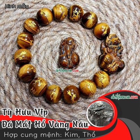 Vòng Tay Tỳ Hưu Đá Mắt Hổ