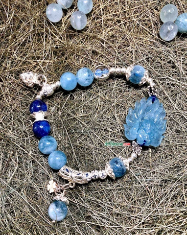 Vòng Tay Hồ Tiên Chúa Đá Aquamarin