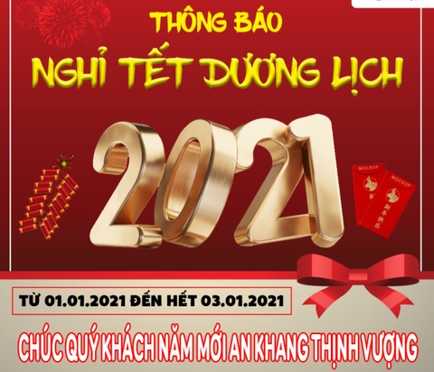 Lịch nghỉ tết dương lịch 2021