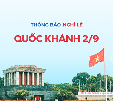 THÔNG BÁO LỊCH NGHỈ LỄ 2-9-2026