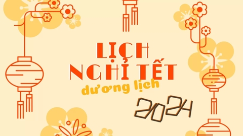 Lịch nghỉ tết dương lịch 2024