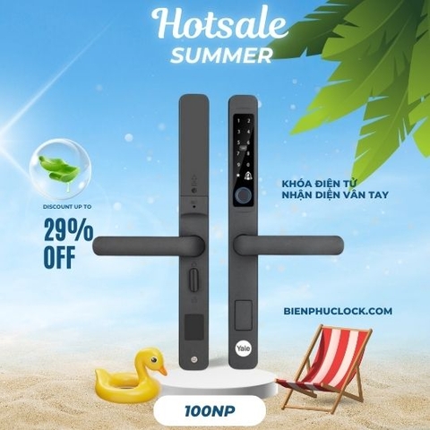 Khóa Cửa Nhôm Vân tay YALE YDMA 100NP (YDMA100NP/ YDMA100 NP)