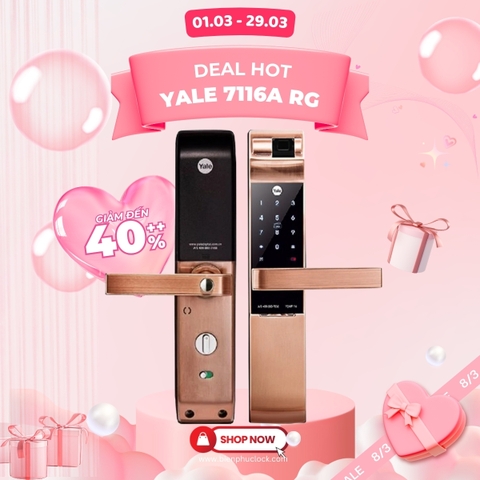 Khóa Thông Minh Yale YDM 7116A RG (YDM7116ARG/ YDM7116A RG)