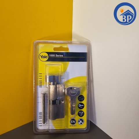 Ruột Khóa YALE 10-1003-3535-CK-22-01, Nickel Mờ, đầu vặn đầu chìa, dài 70mm