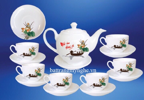 Bộ ấm chén Bát Tràng nhớ ơn thầy cô 20/11