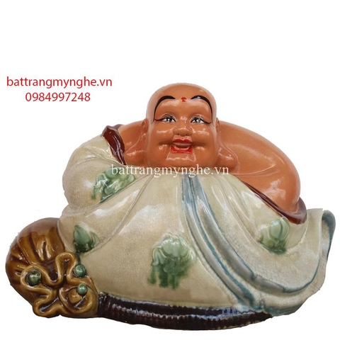 Tượng gốm sứ Phật Di Lặc no đủ cao 30 cm rộng 42 cm