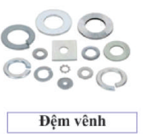 Ecu, đai ốc, đệm vênh, đệm phẳng